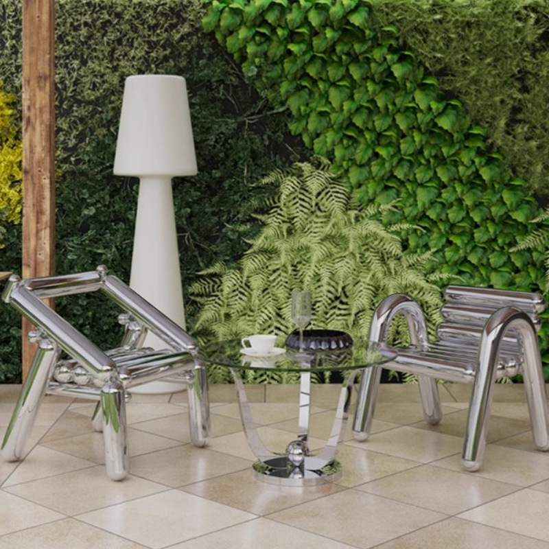 Cadeira de aço inoxidável, lux - Outdoor Furniture Metal Chairs avaliação e preço